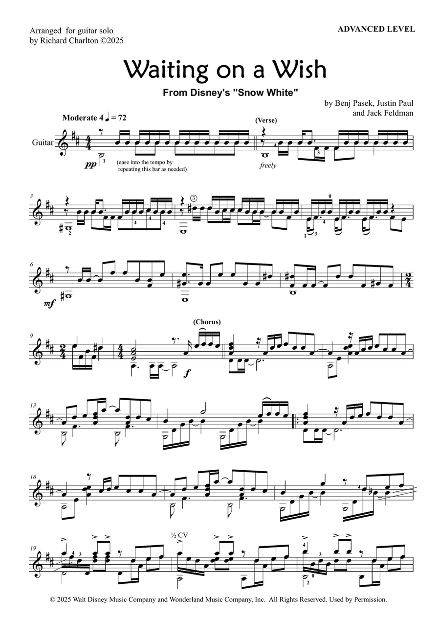 Waiting On A Wish Waiting On A Wish Guitar Solo scores gallery preview page 1