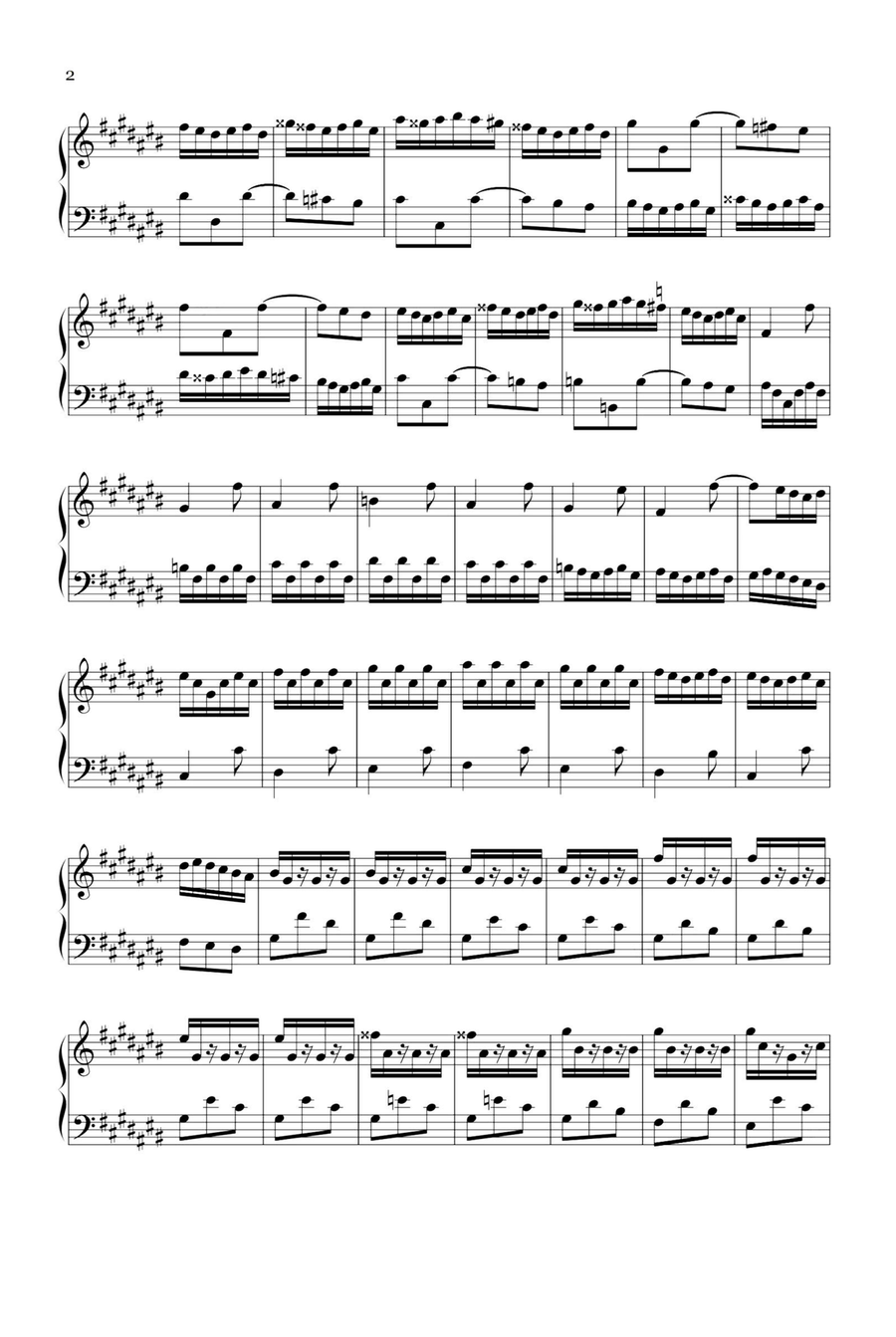 Preludio Ⅲ - Johann Sebastian Bach by Johann Sebastian Bach Piano Solo - Digital Sheet Music page 2