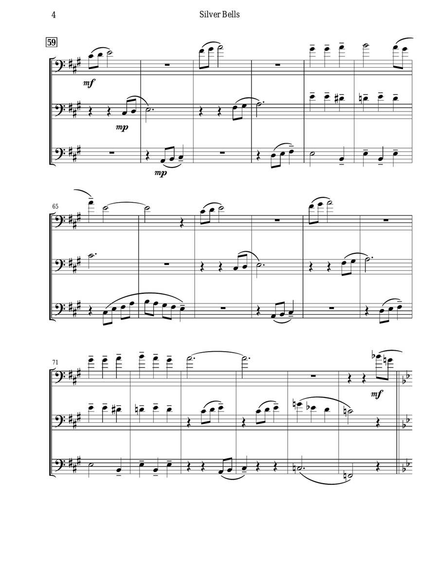 Silver Bells Brass Trio scores gallery preview page 5