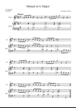 Minuet in G Major, Piano and flute arrangement
