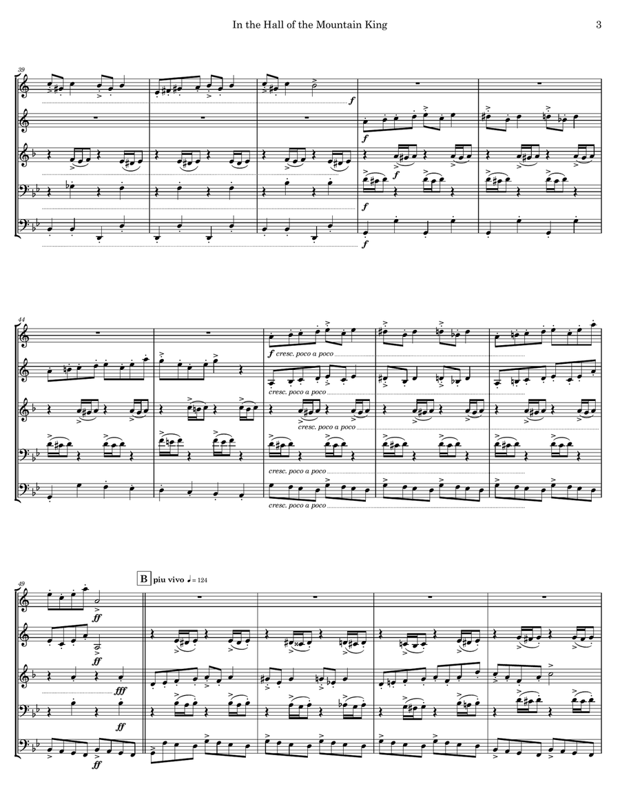 In the Hall of the Mountain King Brass Ensemble scores gallery preview page 3