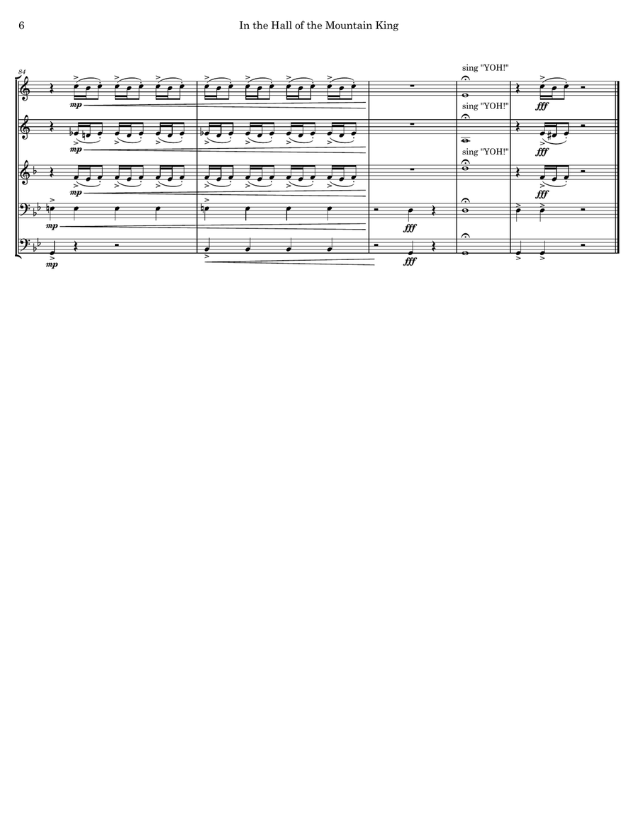 In the Hall of the Mountain King Brass Ensemble scores gallery preview page 6