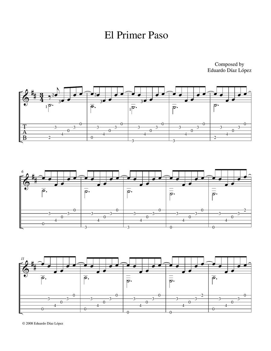 El Primer Paso El Primer Paso Acoustic Guitar scores gallery preview page 2
