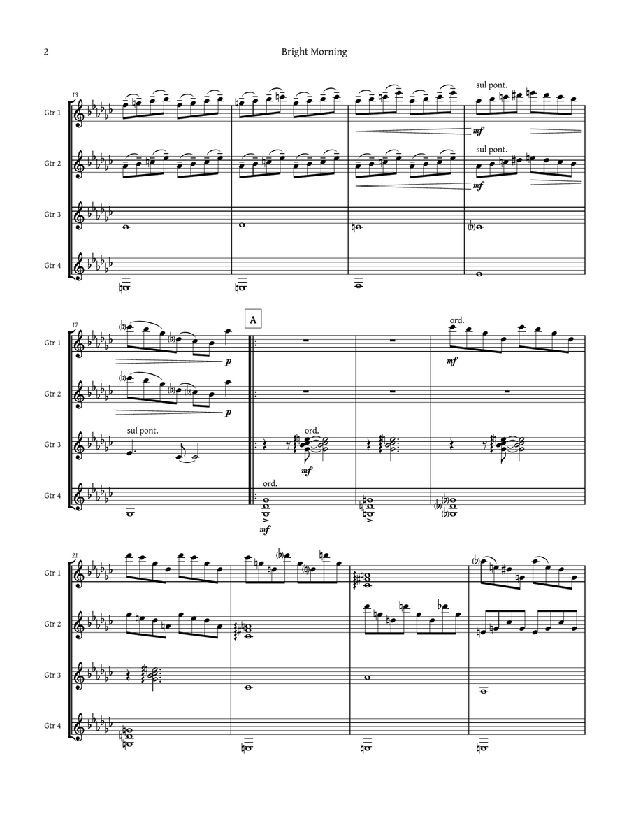 Bright Morning Bright Morning Guitar Ensemble scores gallery preview page 2