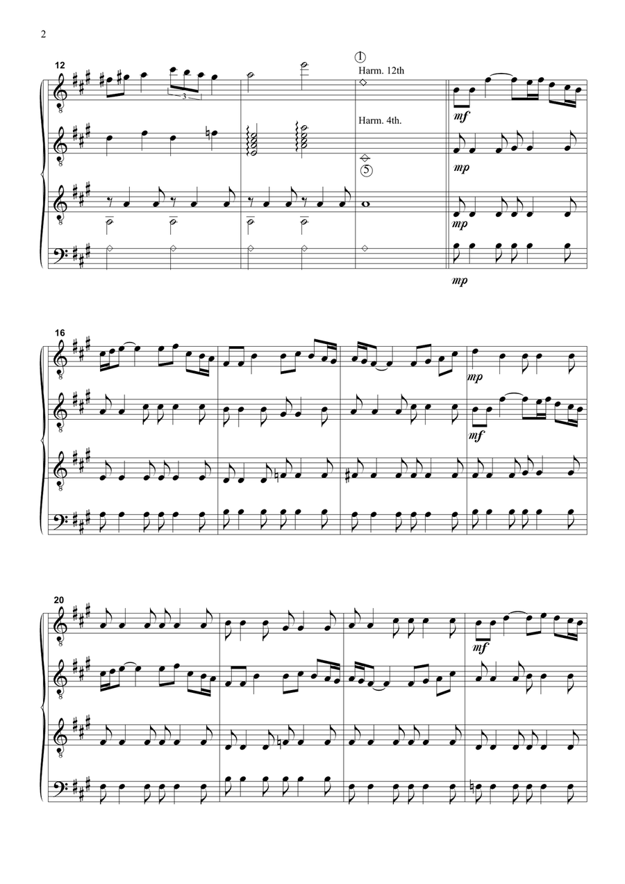 Polovtsian Dance from Prince Igor Guitar Ensemble scores gallery preview page 2