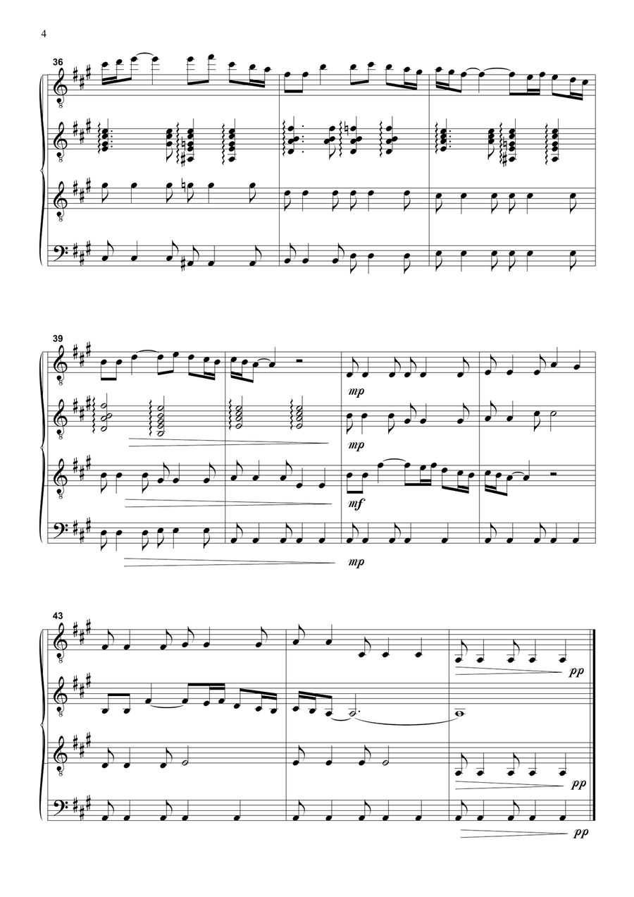 Polovtsian Dance from Prince Igor Guitar Ensemble scores gallery preview page 4