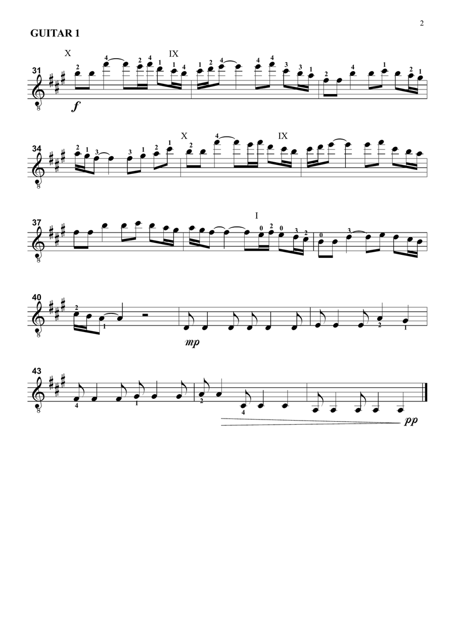Polovtsian Dance from Prince Igor Guitar Ensemble scores gallery preview page 6