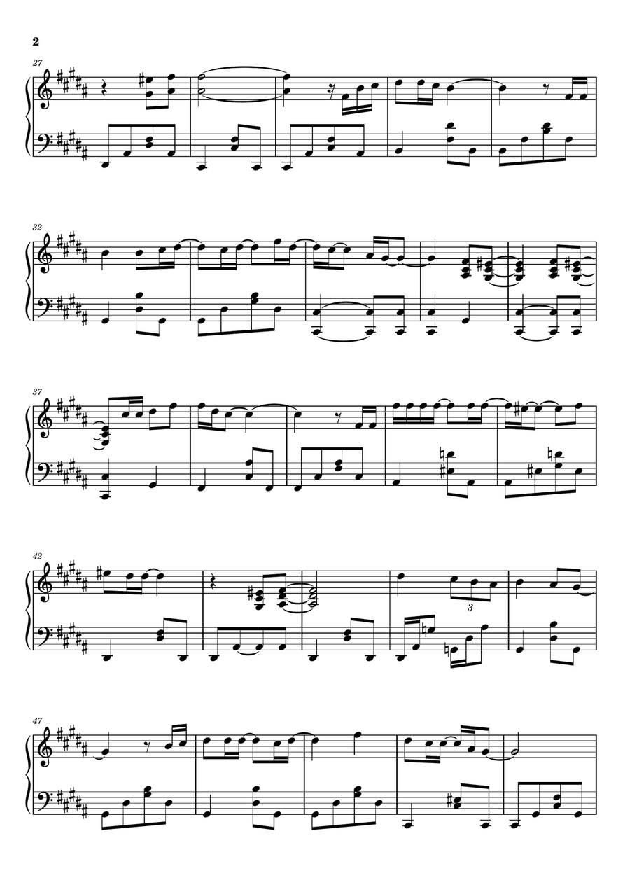 Something About The Way You Look Tonight Piano Solo scores gallery preview page 2