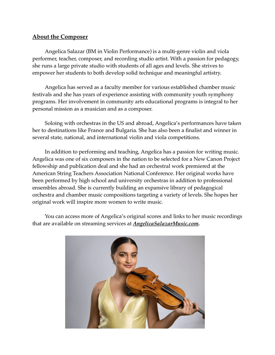 Violin Concerto in G Minor, Bailas en el Tiempo Chamber Music scores gallery preview page 3