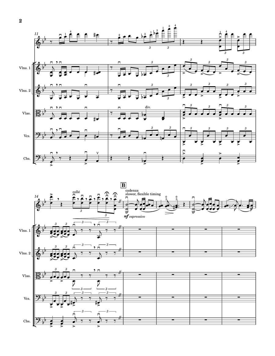 Violin Concerto in G Minor, Bailas en el Tiempo Chamber Music scores gallery preview page 6