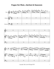 Fugue for flute, clarinet and bassoon