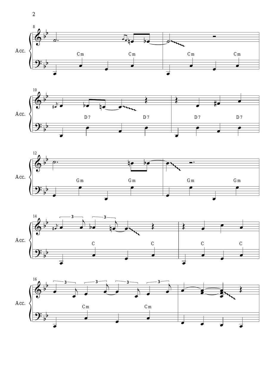 All of Me (SOLO accordion EASY) Accordion scores gallery preview page 2