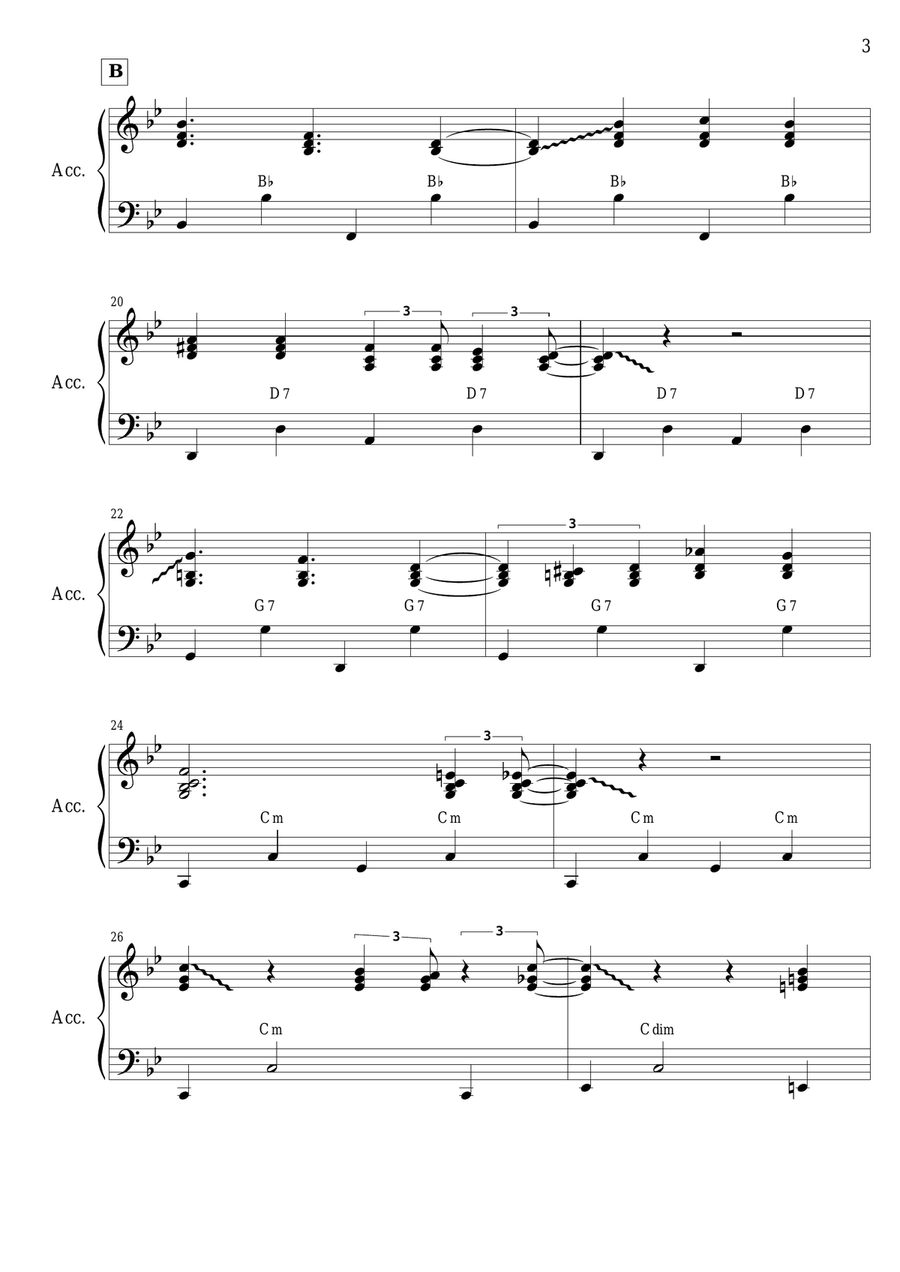 All of Me (SOLO accordion EASY) Accordion scores gallery preview page 3