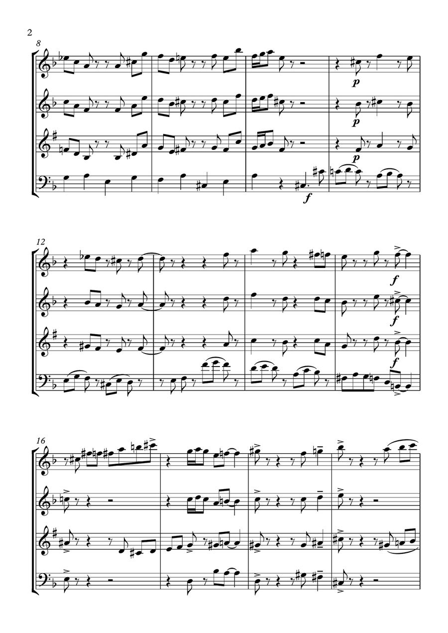 Pomegranate - Wind Quartet Woodwind Quartet scores gallery preview page 2