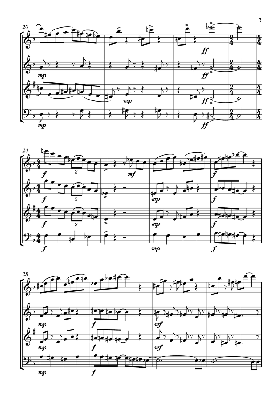 Pomegranate - Wind Quartet Woodwind Quartet scores gallery preview page 3