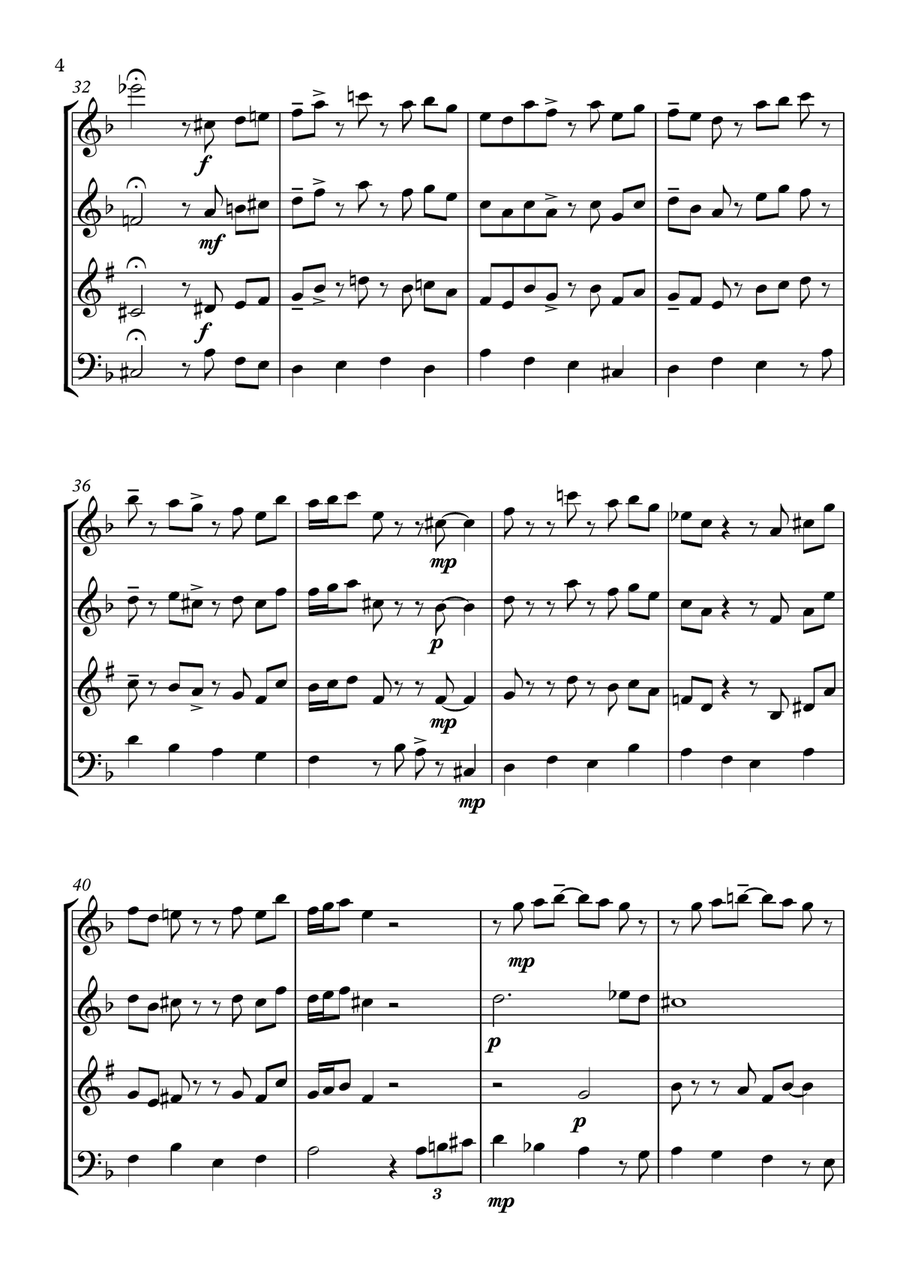 Pomegranate - Wind Quartet Woodwind Quartet scores gallery preview page 4