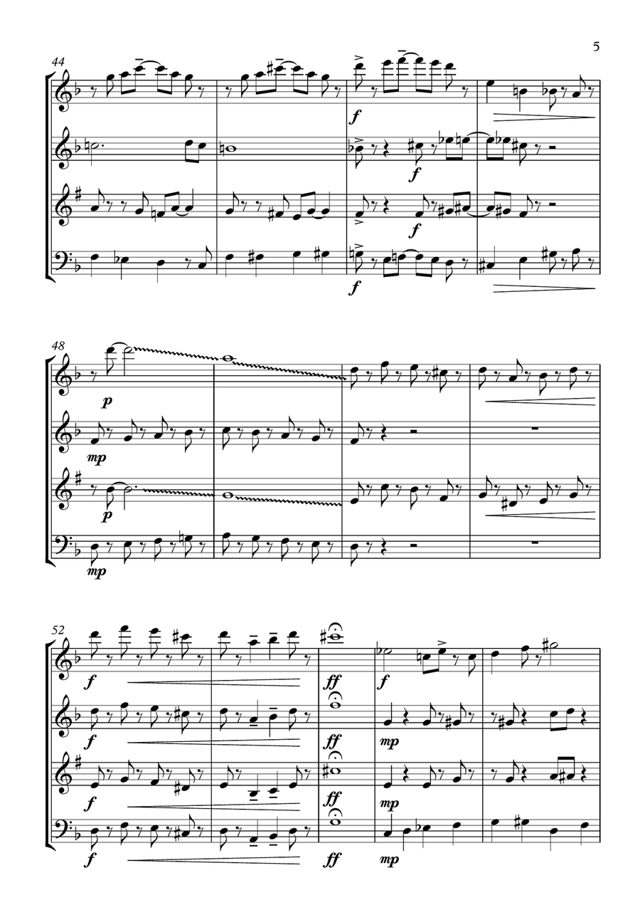 Pomegranate - Wind Quartet Woodwind Quartet scores gallery preview page 5