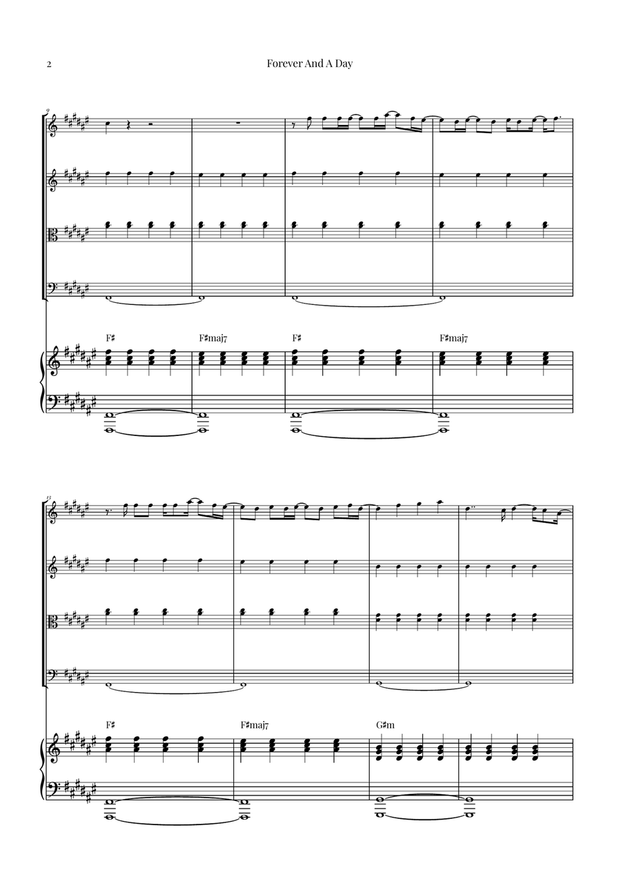 Forever And A Day Piano Quintet scores gallery preview page 2