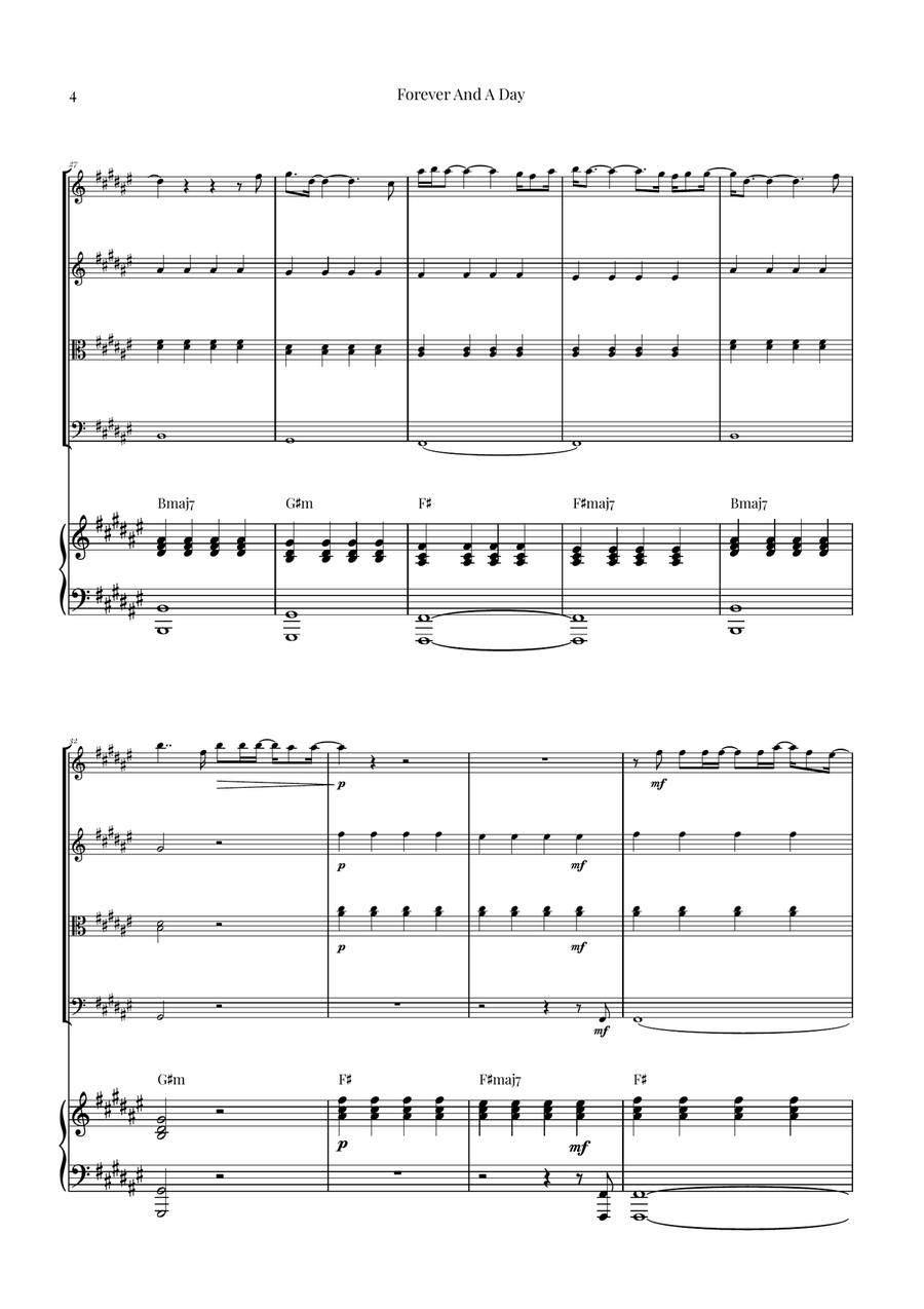 Forever And A Day Piano Quintet scores gallery preview page 4