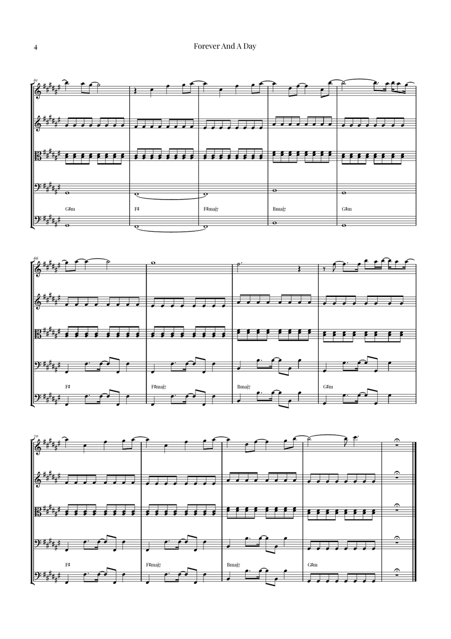 Forever And A Day String Orchestra scores gallery preview page 4