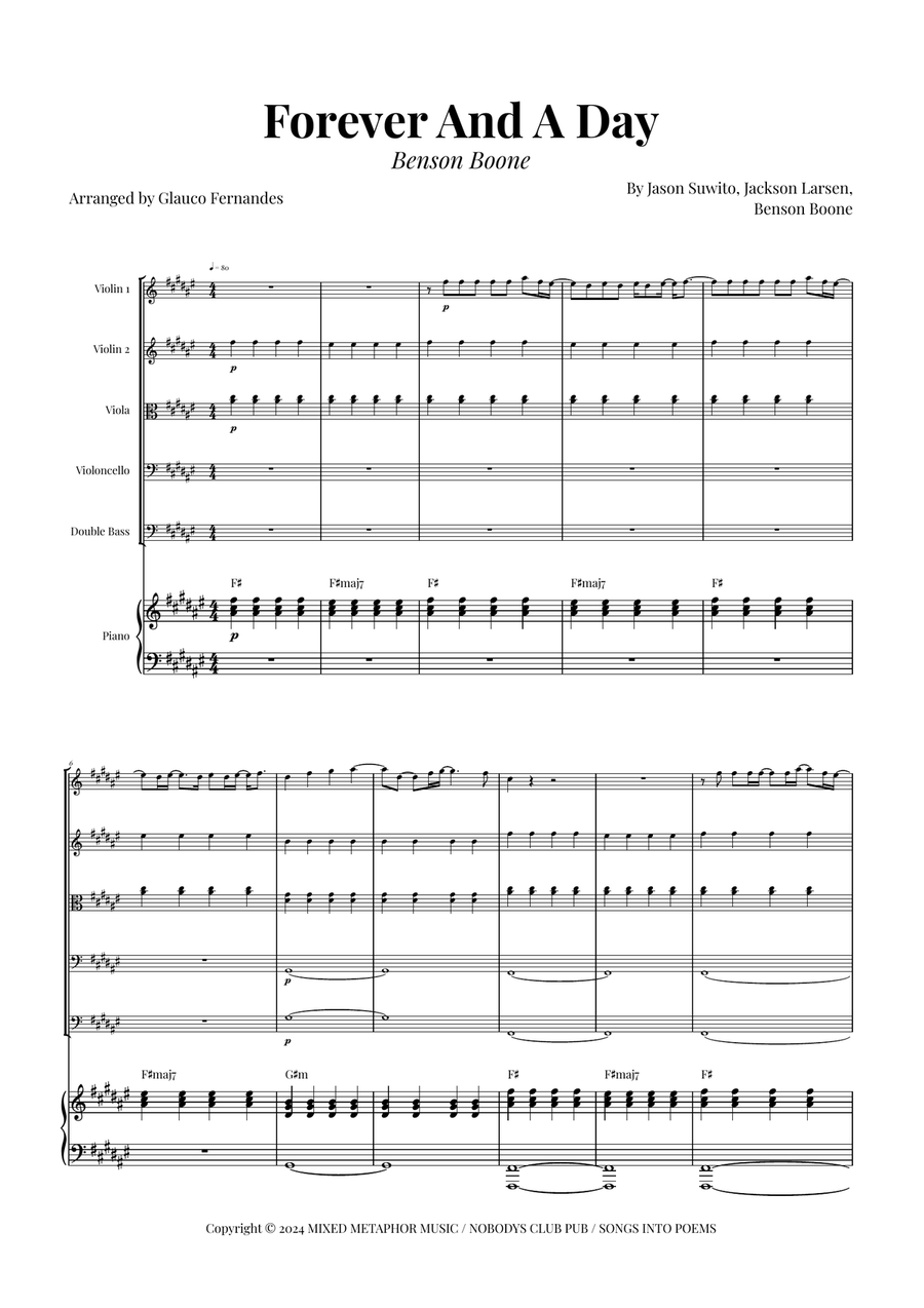 Forever And A Day String Orchestra scores gallery preview page 1