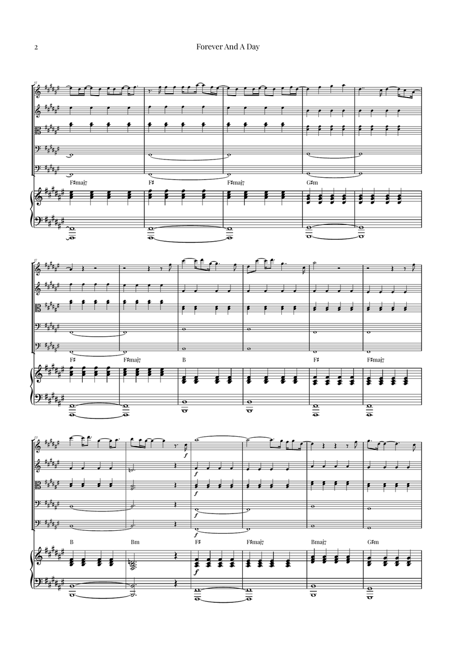 Forever And A Day String Orchestra scores gallery preview page 2