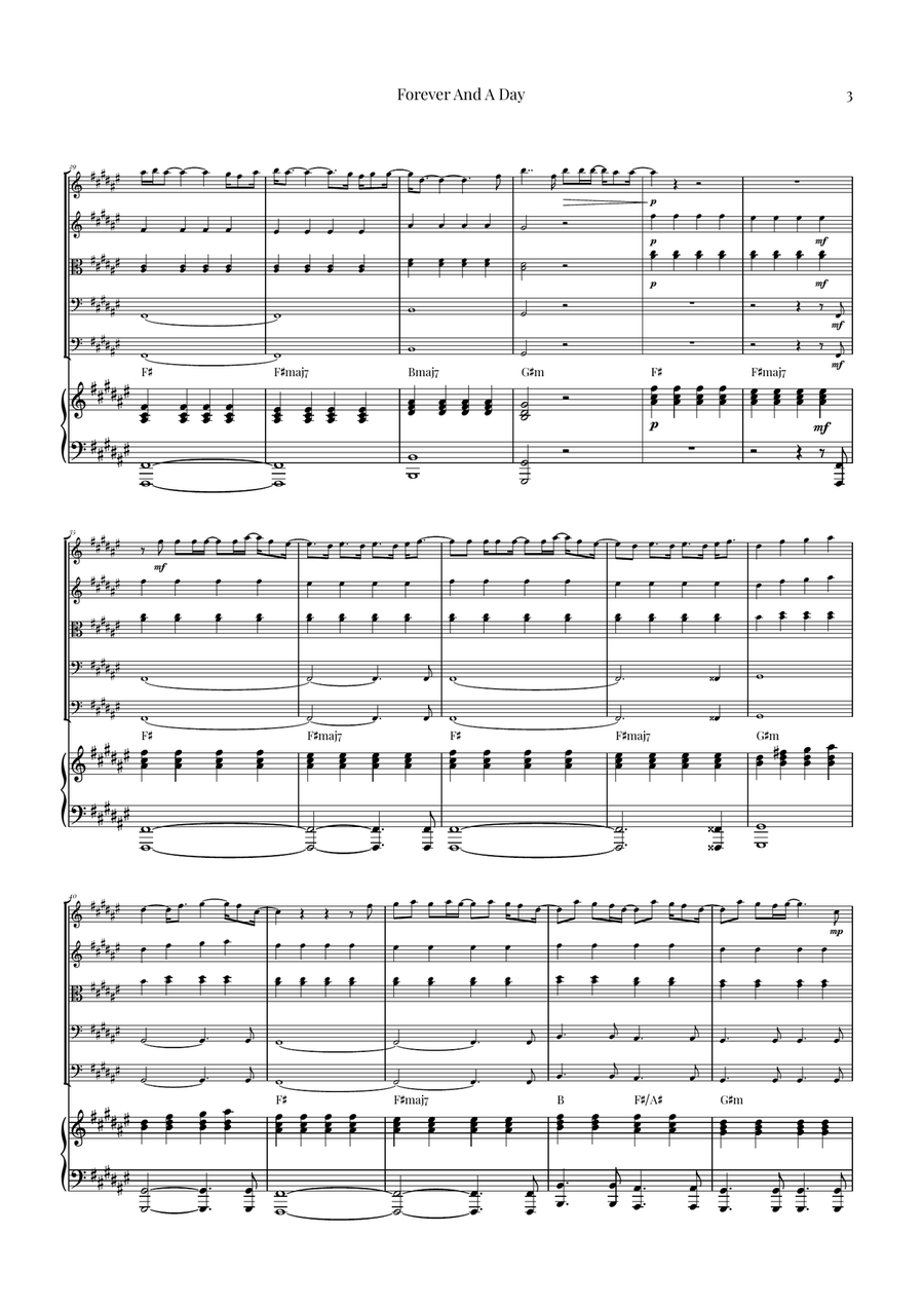 Forever And A Day String Orchestra scores gallery preview page 3