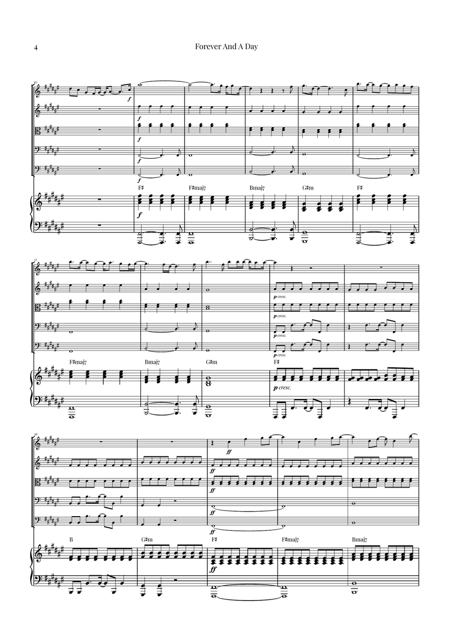 Forever And A Day String Orchestra scores gallery preview page 4