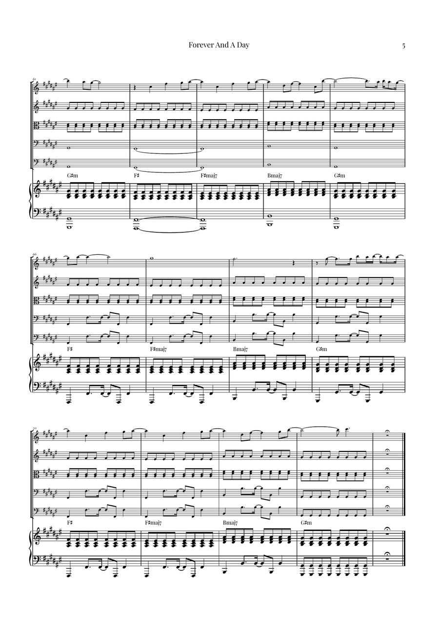 Forever And A Day String Orchestra scores gallery preview page 5