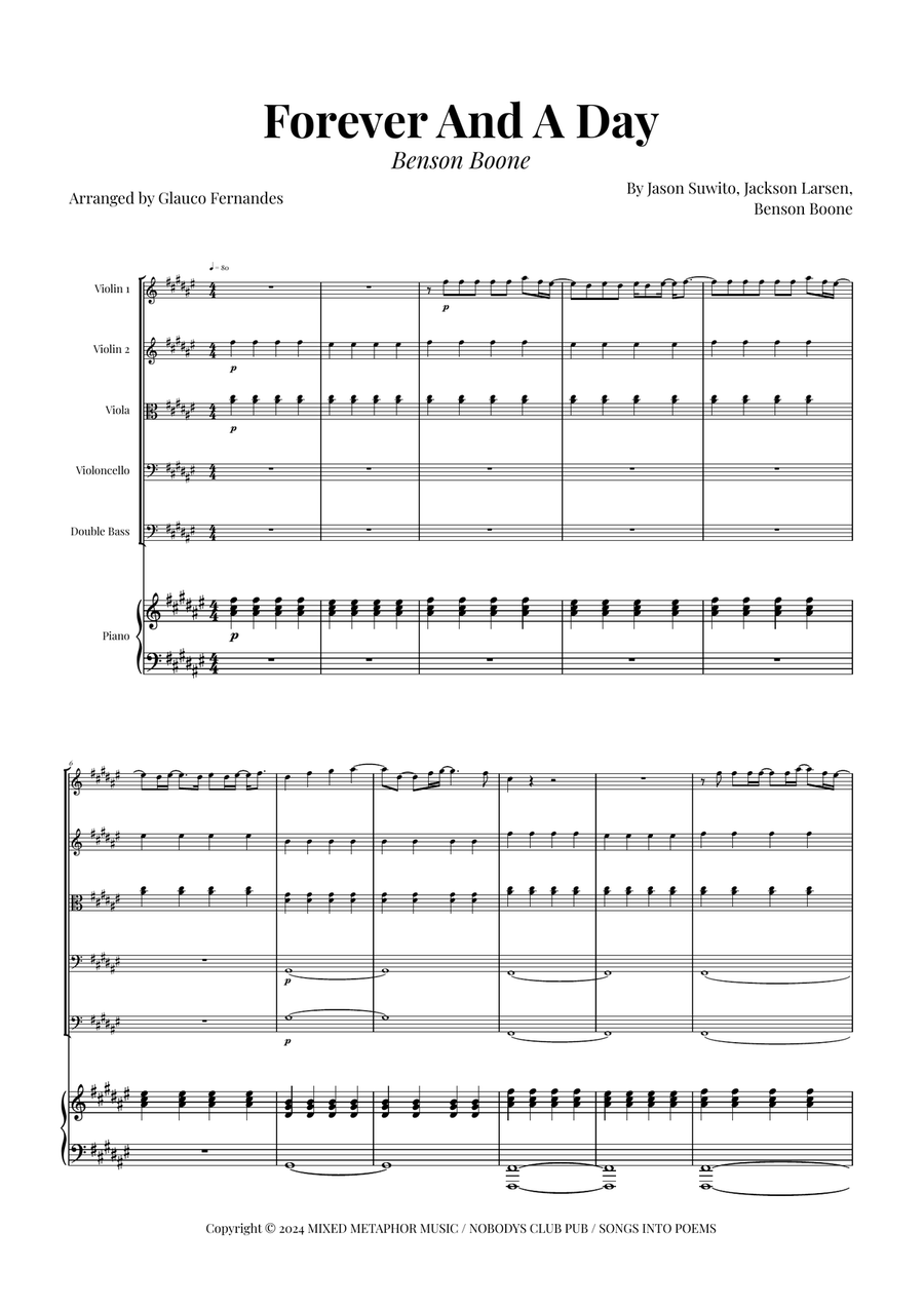 Forever And A Day String Orchestra scores gallery preview page 1