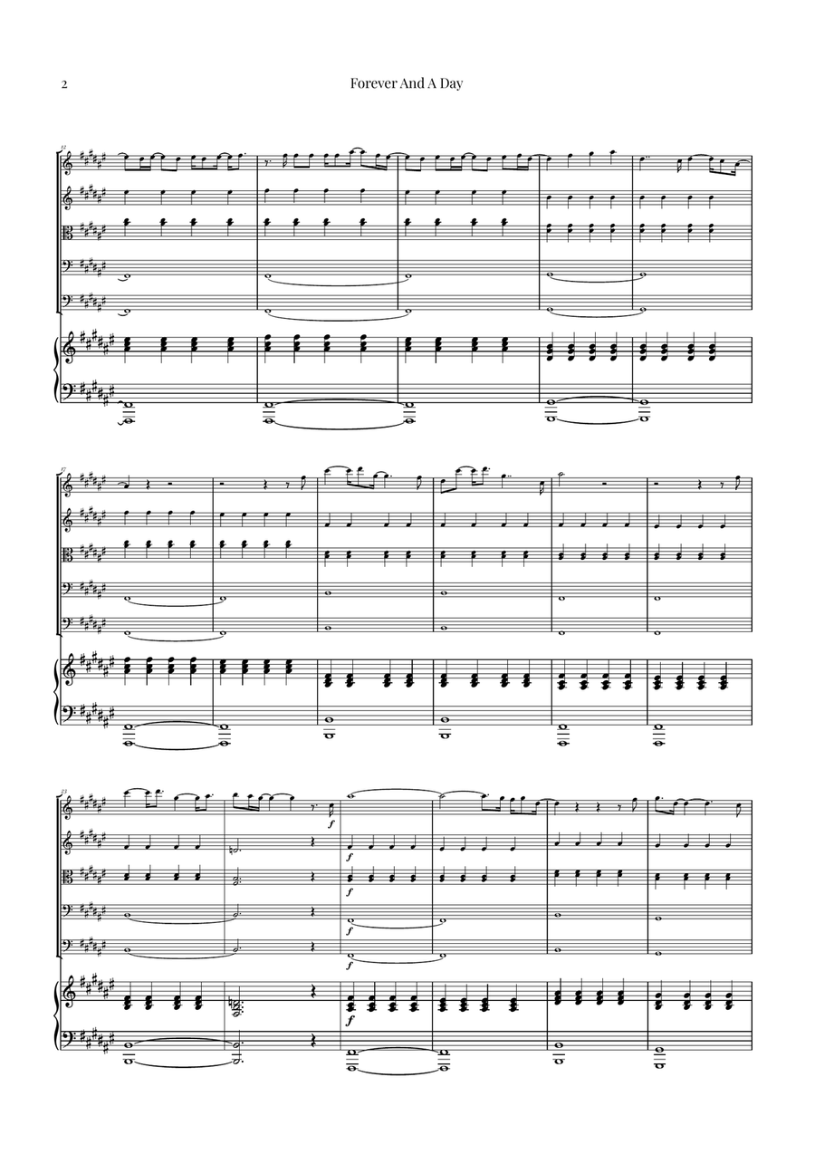 Forever And A Day String Orchestra scores gallery preview page 2