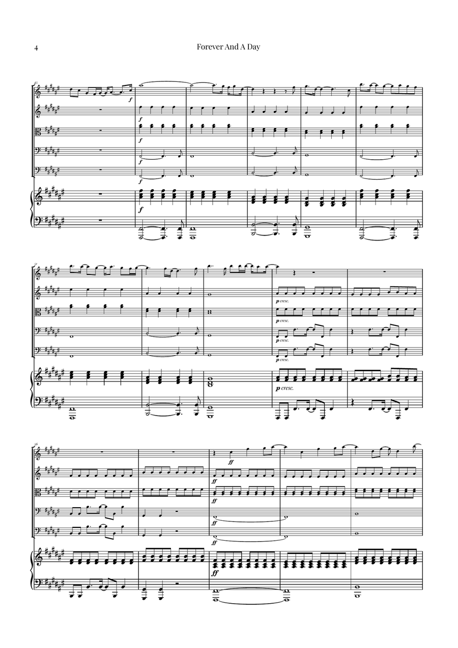 Forever And A Day String Orchestra scores gallery preview page 4