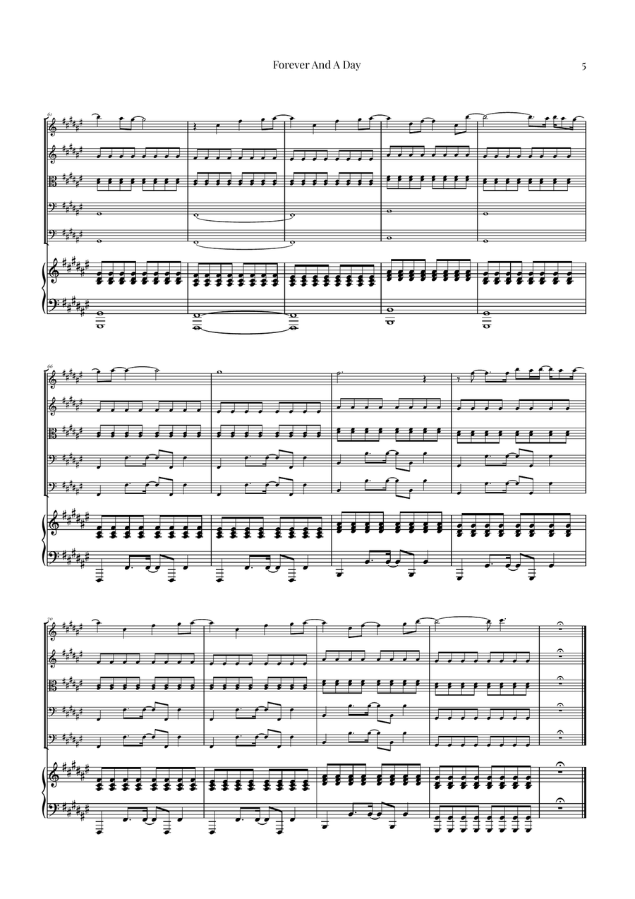 Forever And A Day String Orchestra scores gallery preview page 5