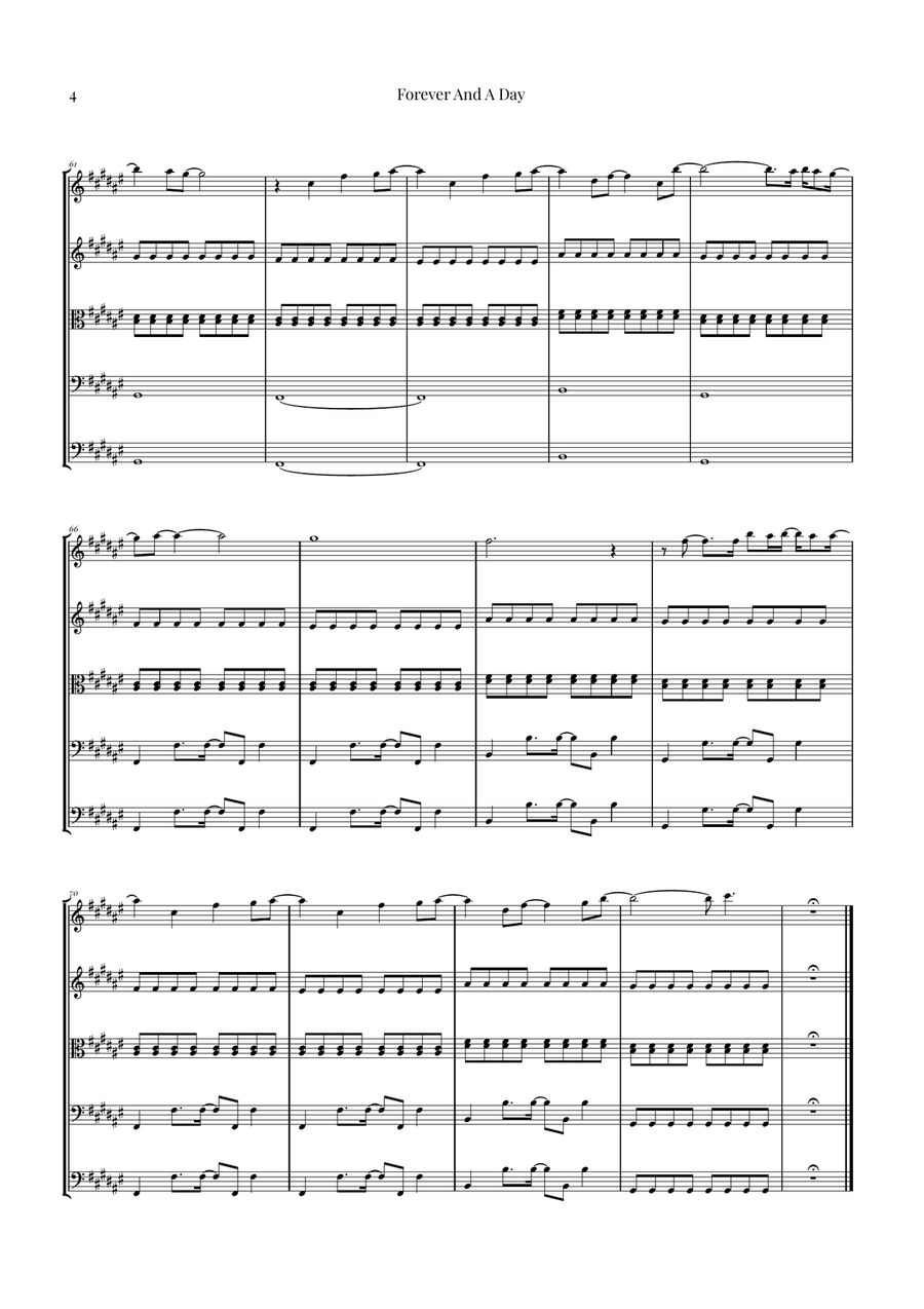Forever And A Day String Orchestra scores gallery preview page 4