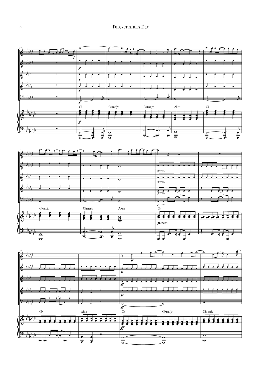 Forever And A Day Woodwind Quintet scores gallery preview page 4