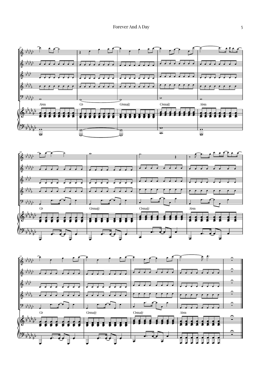 Forever And A Day Woodwind Quintet scores gallery preview page 5