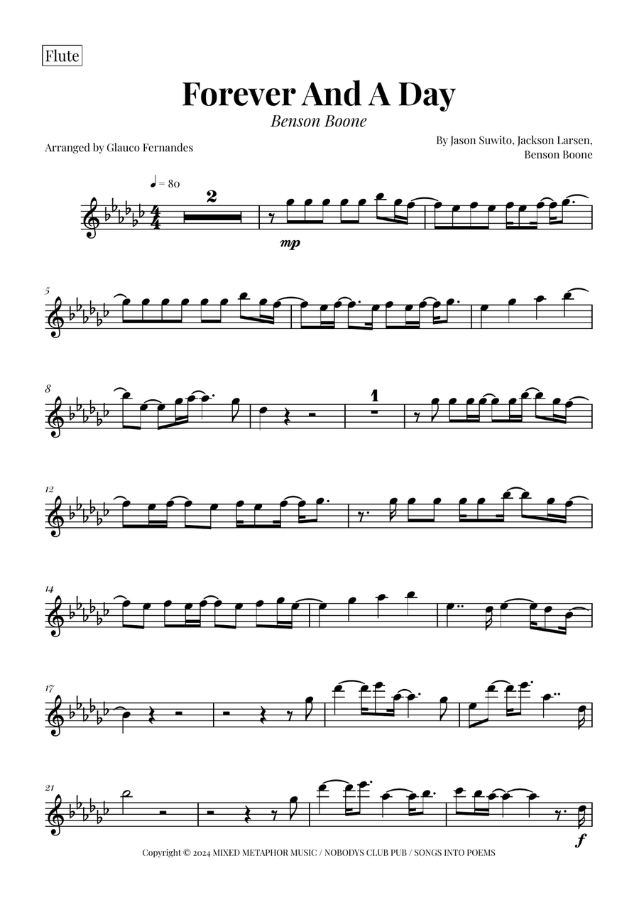 Forever And A Day Woodwind Quintet scores gallery preview page 6
