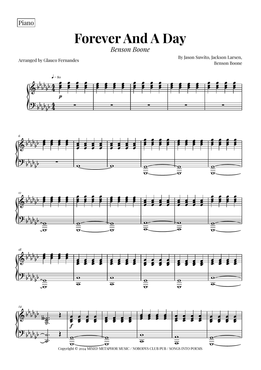 Forever And A Day Brass Quartet scores gallery preview page 6