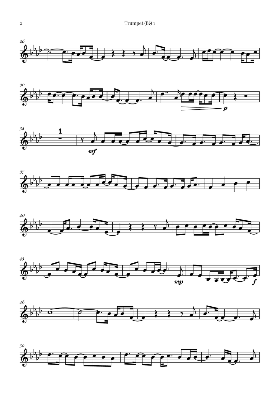 Forever And A Day Brass Quartet scores gallery preview page 6