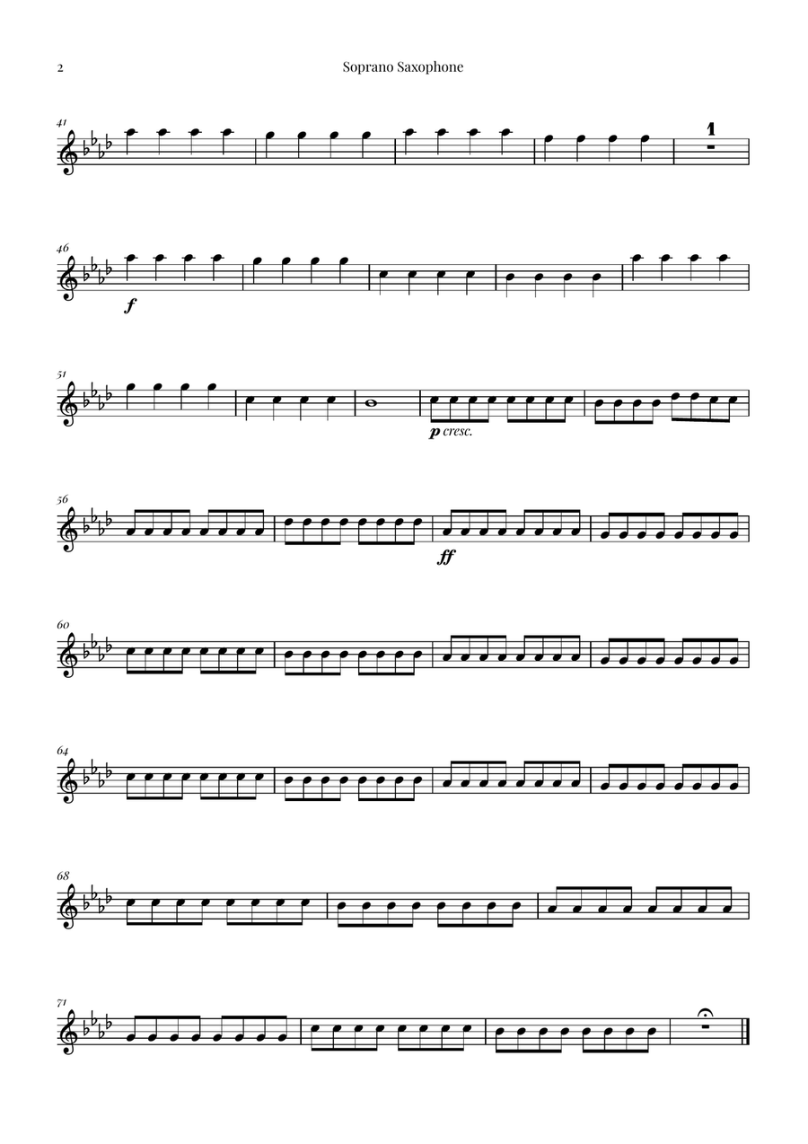 Forever And A Day Saxophone Quartet scores gallery preview page 5