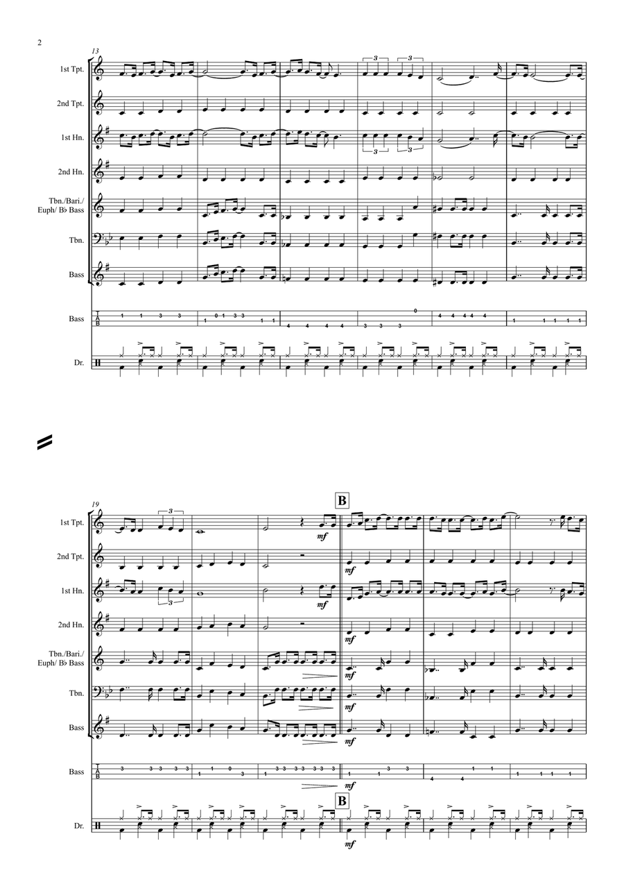 Build Me Up, Buttercup Brass Band scores gallery preview page 2
