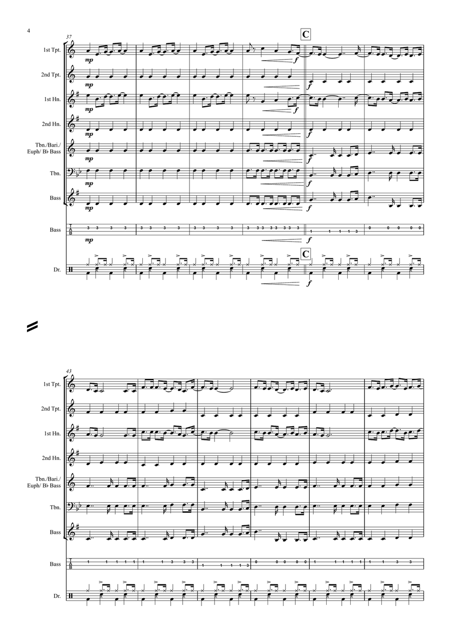 Build Me Up, Buttercup Brass Band scores gallery preview page 4