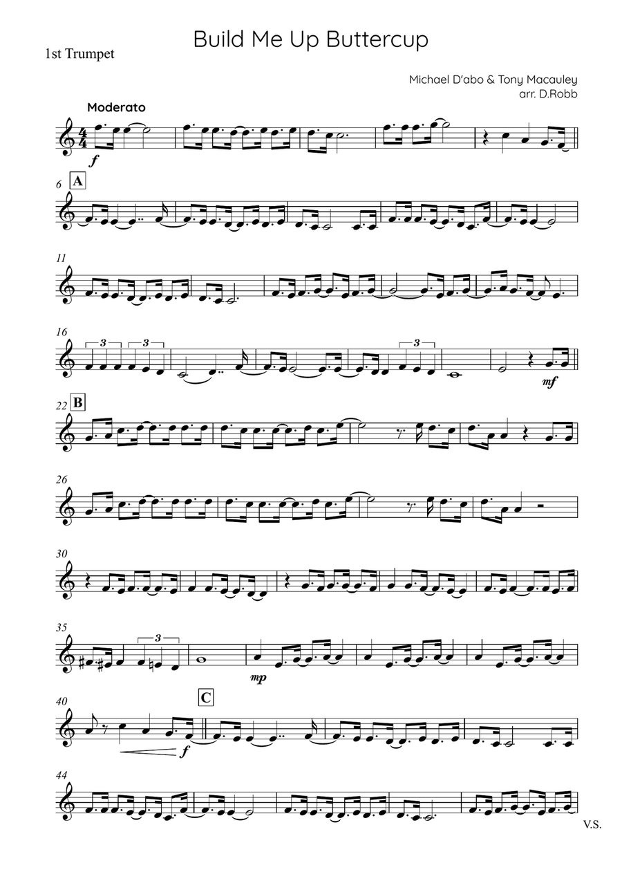 Build Me Up, Buttercup Brass Band scores gallery preview page 6