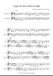 Angels We Have Heard on High for Clarinet and Euphonium Duet