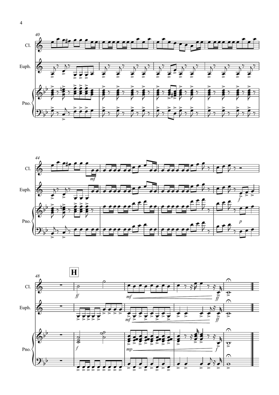 William Tell Overture for Clarinet and Euphonium Duet Euphonium Duet scores gallery preview page 4