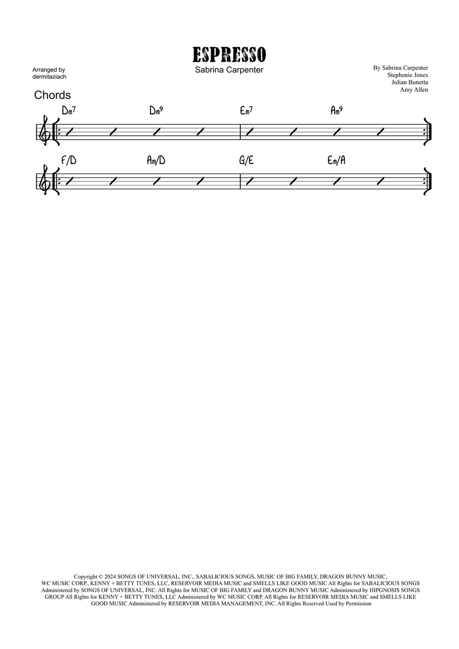 Espresso Espresso Piano scores gallery preview page 2