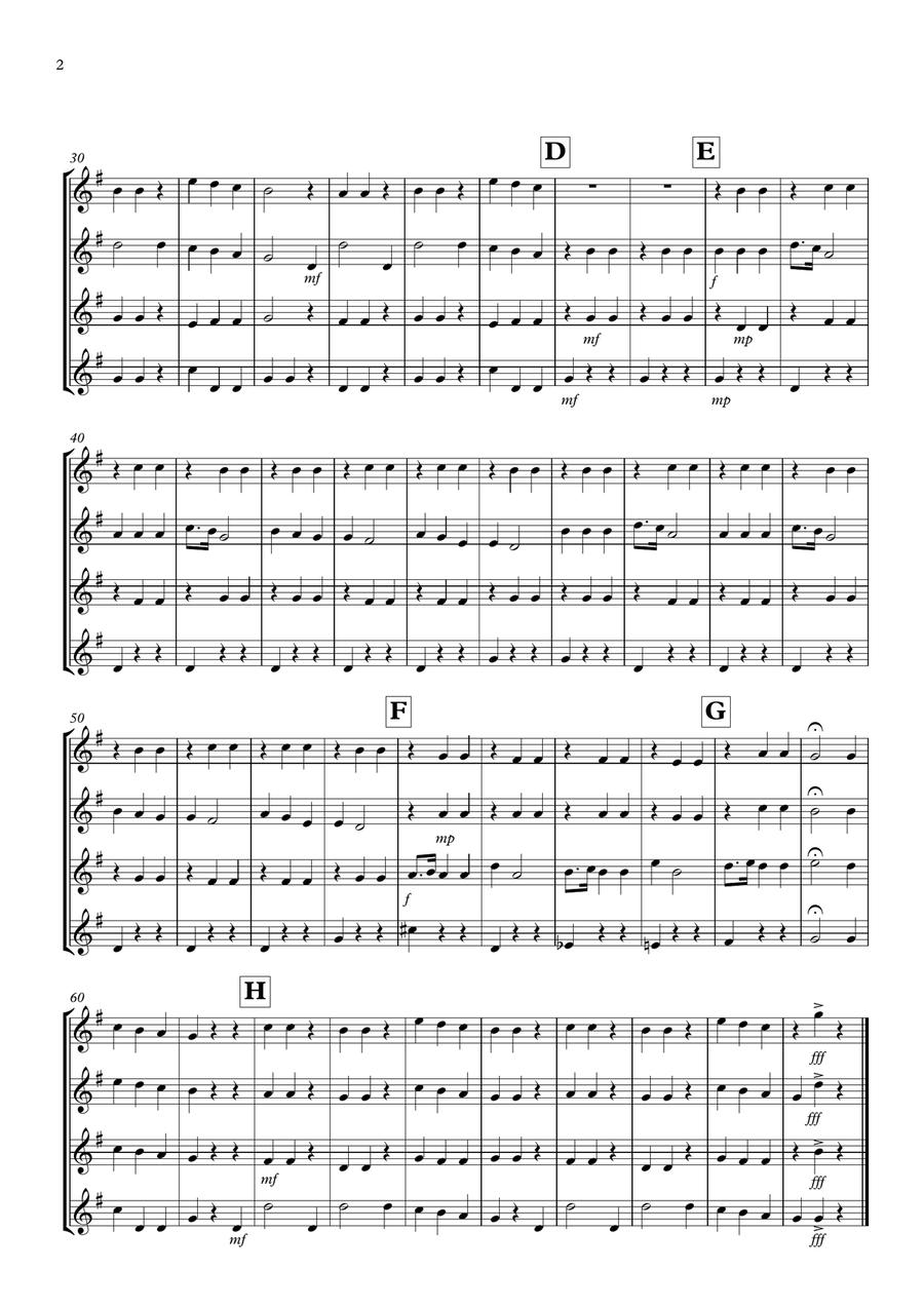 La Donna e Mobile (from Rigoletto) for Oboe Quartet Woodwind Quartet scores gallery preview page 2