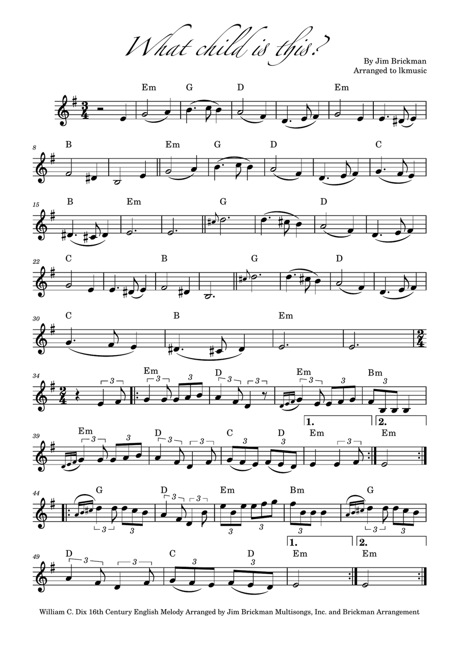 What Child Is This What Child Is This Violin Solo scores gallery preview page 1
