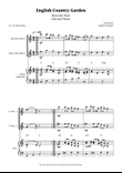 English Country Garden – Alto and Tenor Recorder Duet Sheet Music (with Optional Piano)