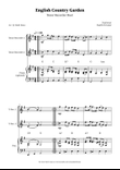 English Country Garden – Tenor Recorder Duet Sheet Music (with Optional Piano)